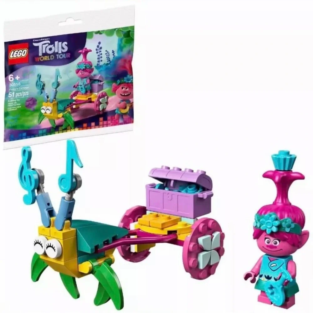 LEGO 30555 ‘Trolls’ World Tour Poppy's Carriage, 51 Pieces, NIB